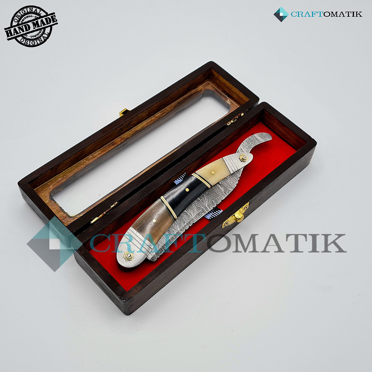 Damascus Steel Barber Razor Giftset - DBR42