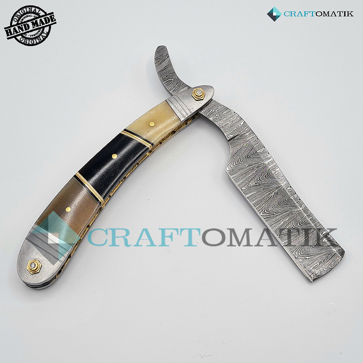 Damascus Steel Barber Razor Giftset - DBR42