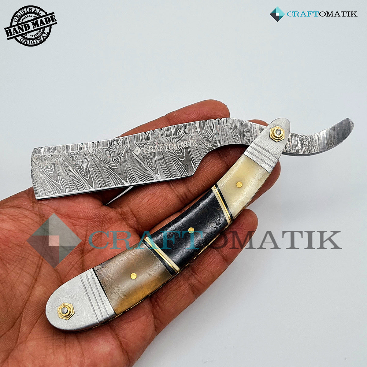 Damascus Steel Barber Razor Giftset - DBR42