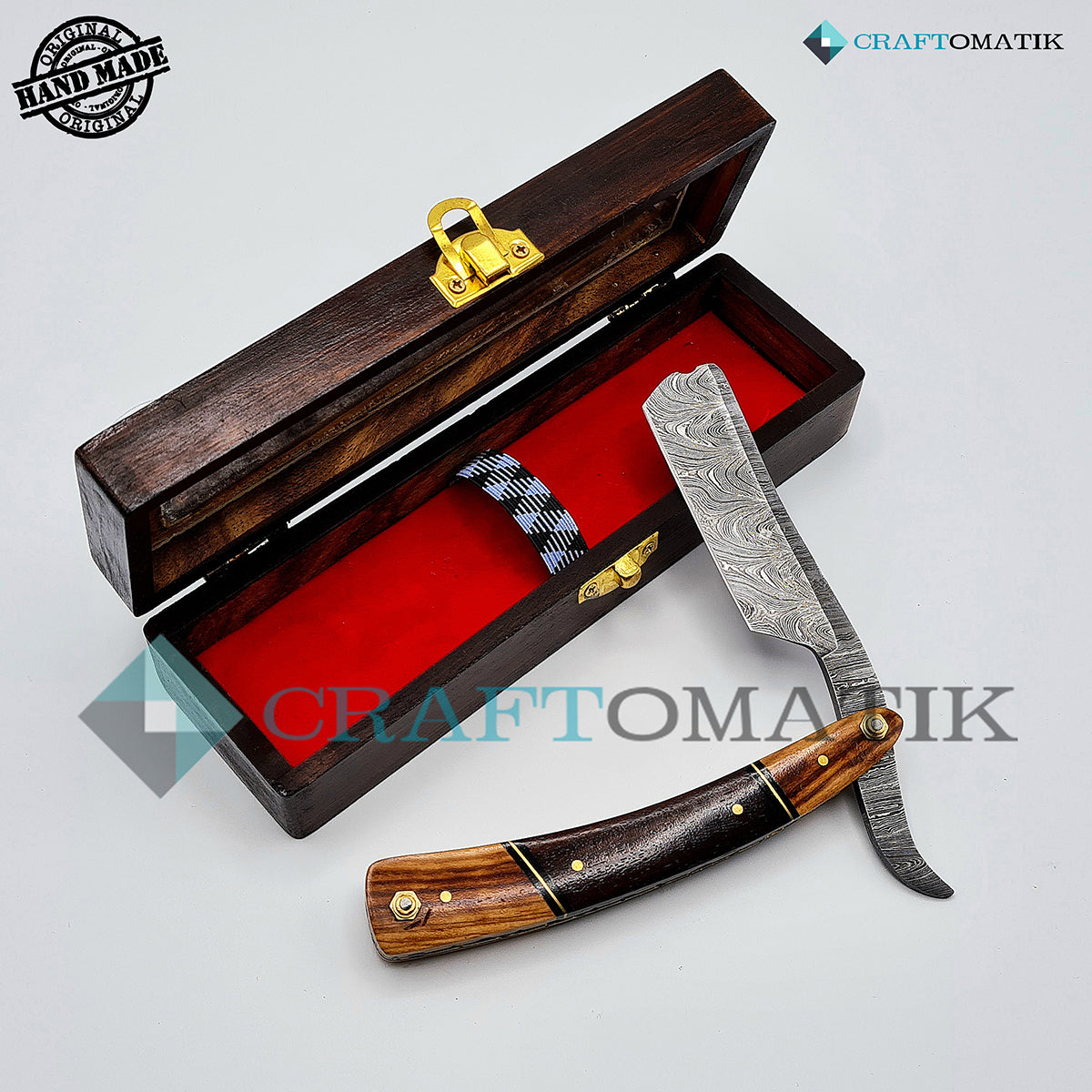 Damascus Steel Barber Razor Giftset - DBR49