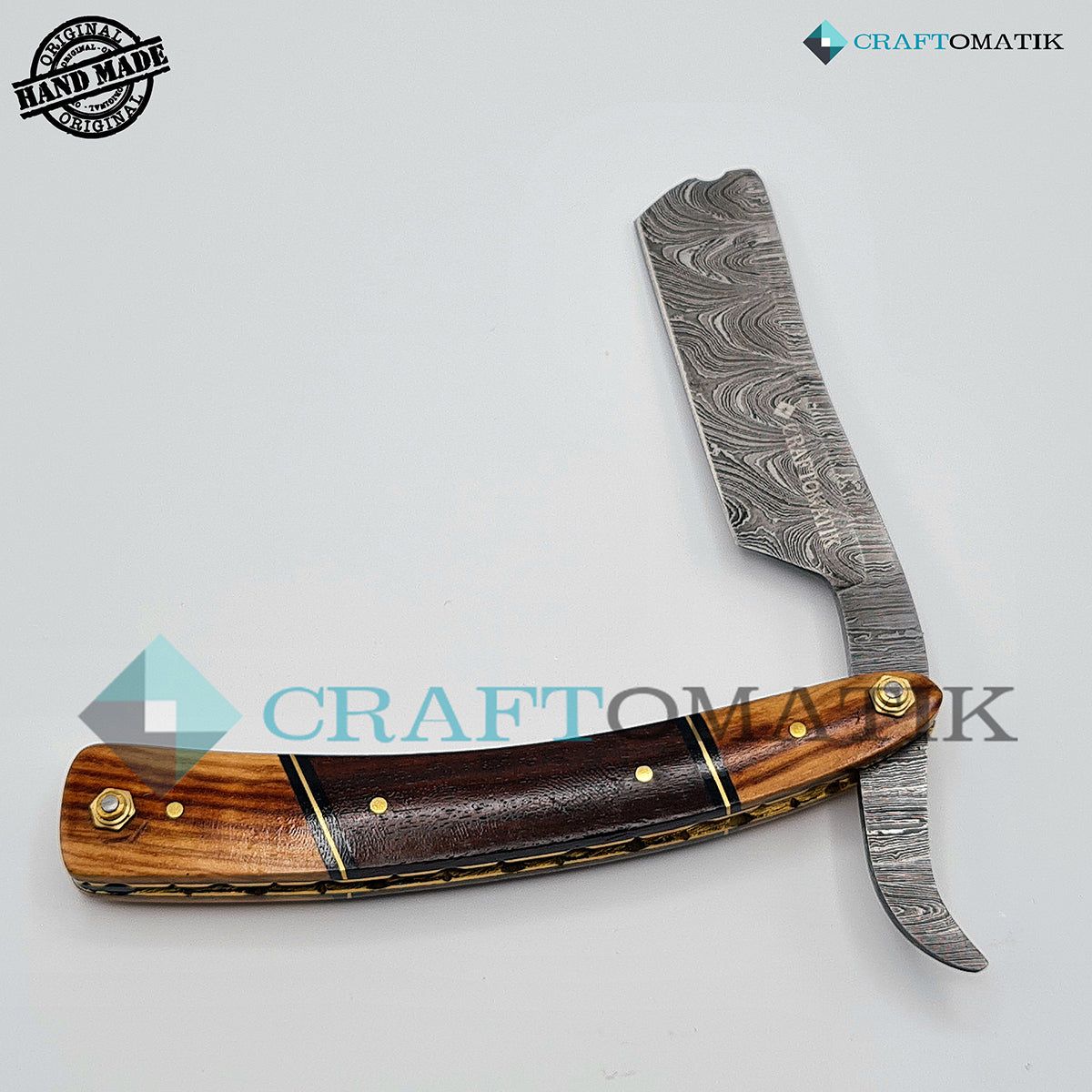 Damascus Steel Barber Razor Giftset - DBR49