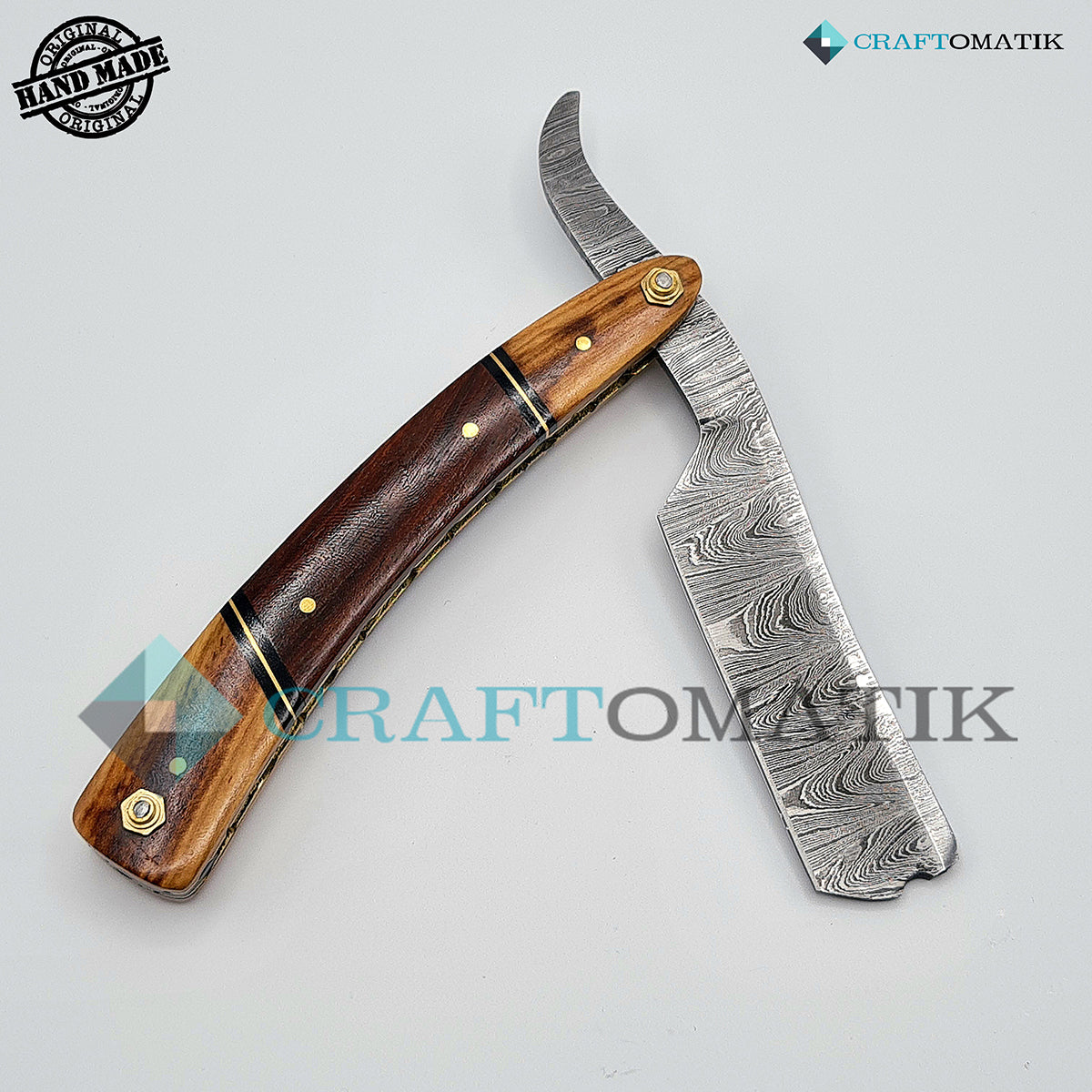 Damascus Steel Barber Razor Giftset - DBR49