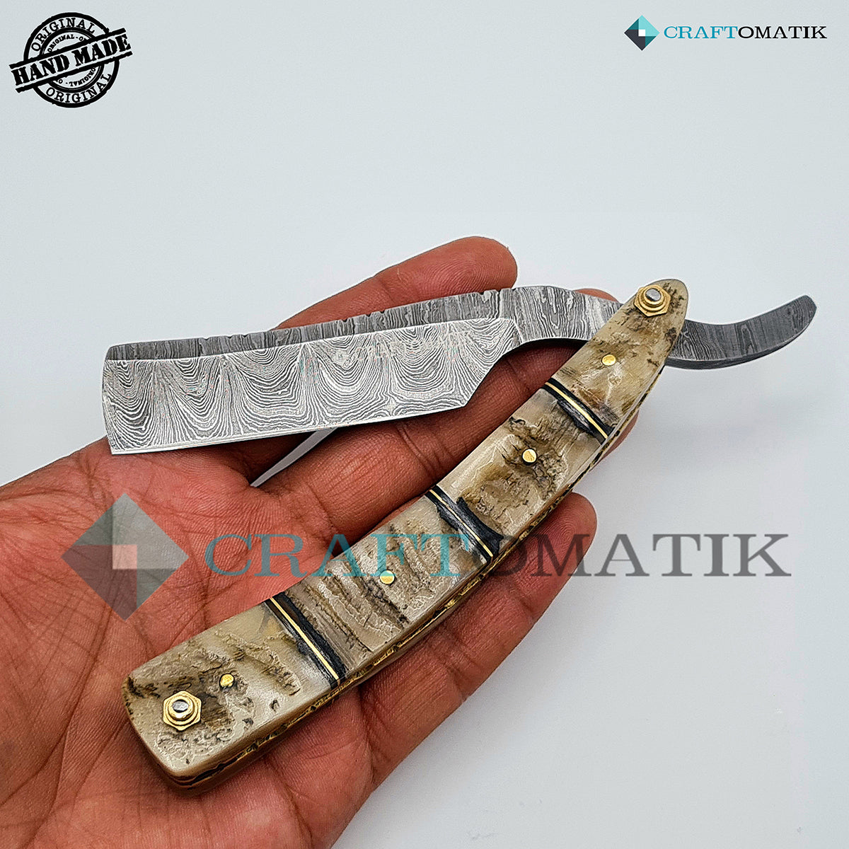 Damascus Steel Barber Razor Giftset - DBR55