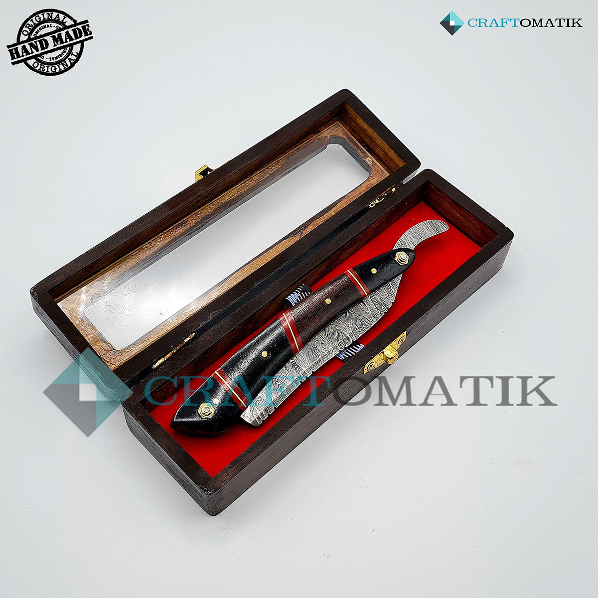 Damascus Steel Barber Razor Giftset - DBR56