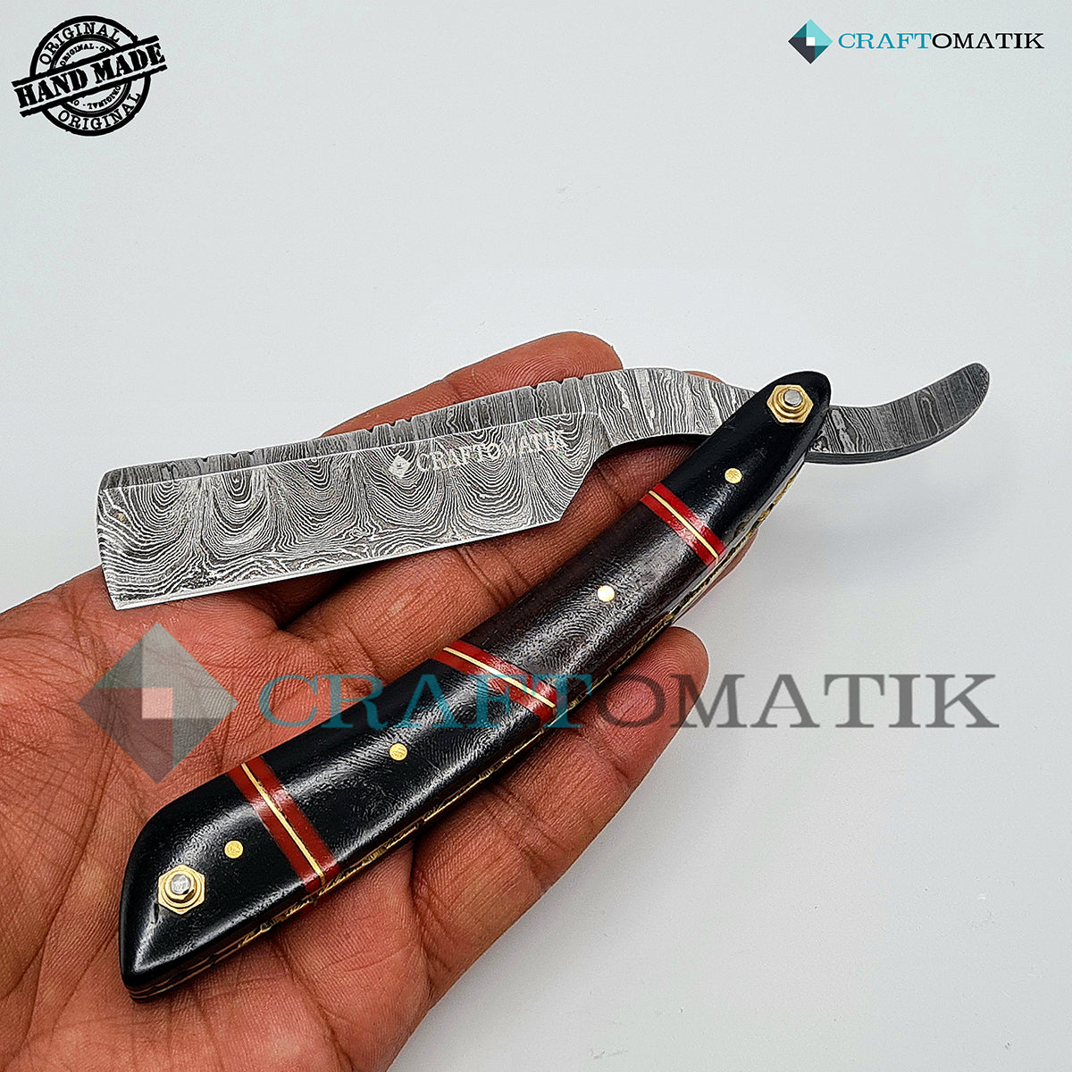 Damascus Steel Barber Razor Giftset - DBR56