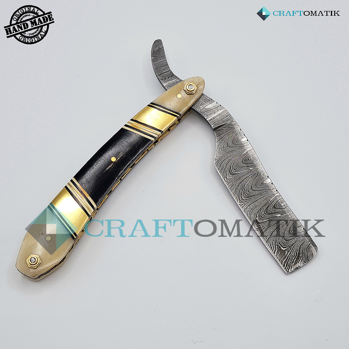 Damascus Steel Barber Razor Giftset - DBR58