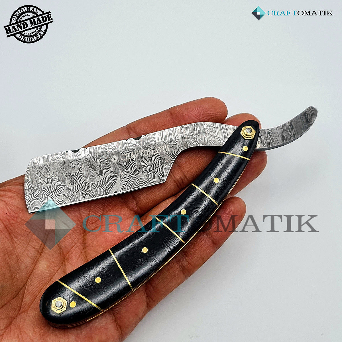 Damascus Steel Barber Razor Giftset - DBR65