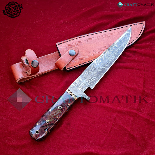 Damaszener Jagdmesser - Elegant II