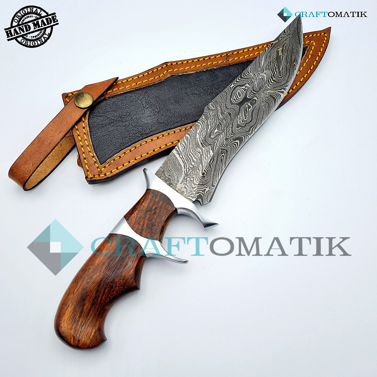 Damast Stahl Messer - Jagdmesser - DHK11