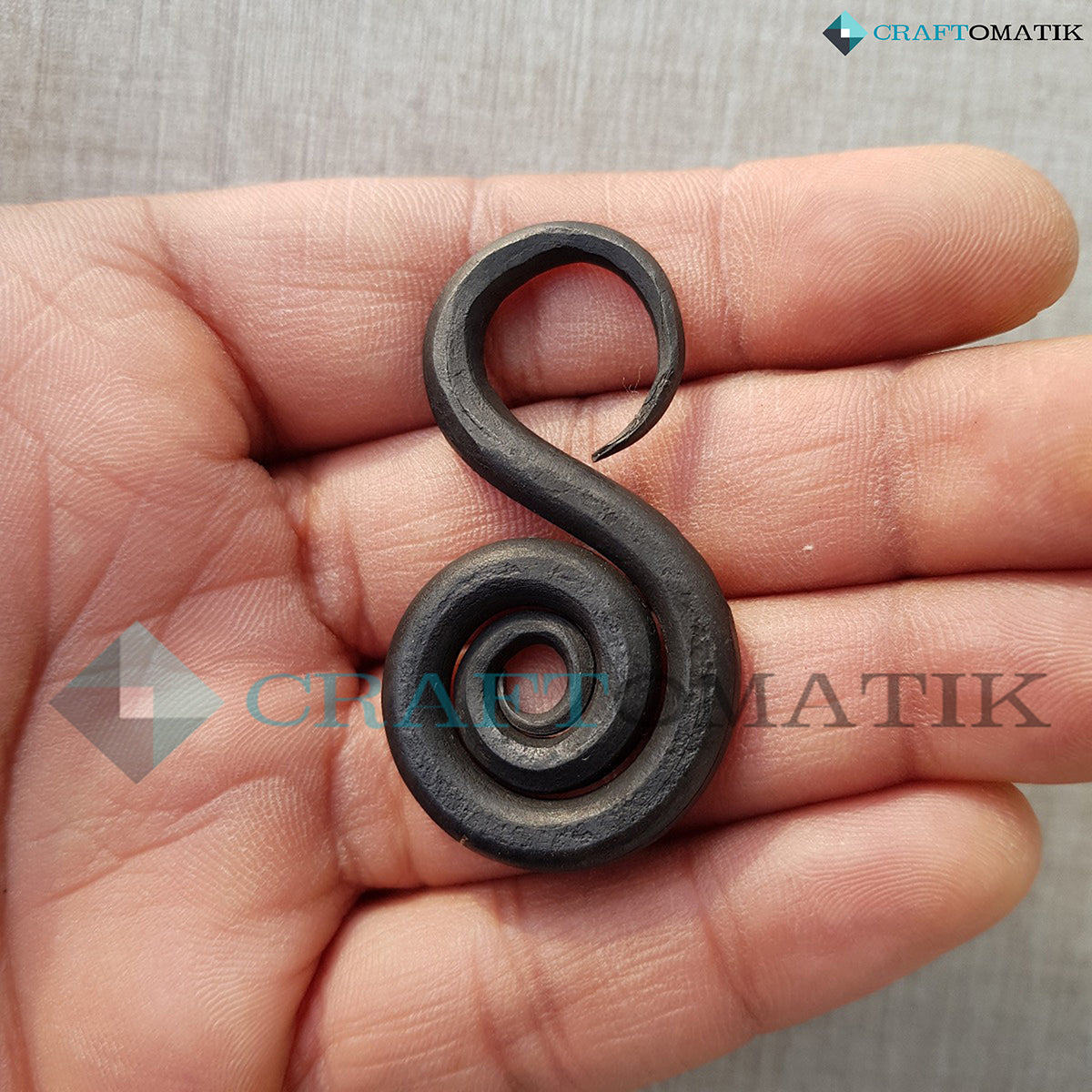 Medieval Amulet | Handmade Viking pendant | Wrought Iron Celtic Locket | Snail shape | HFA05