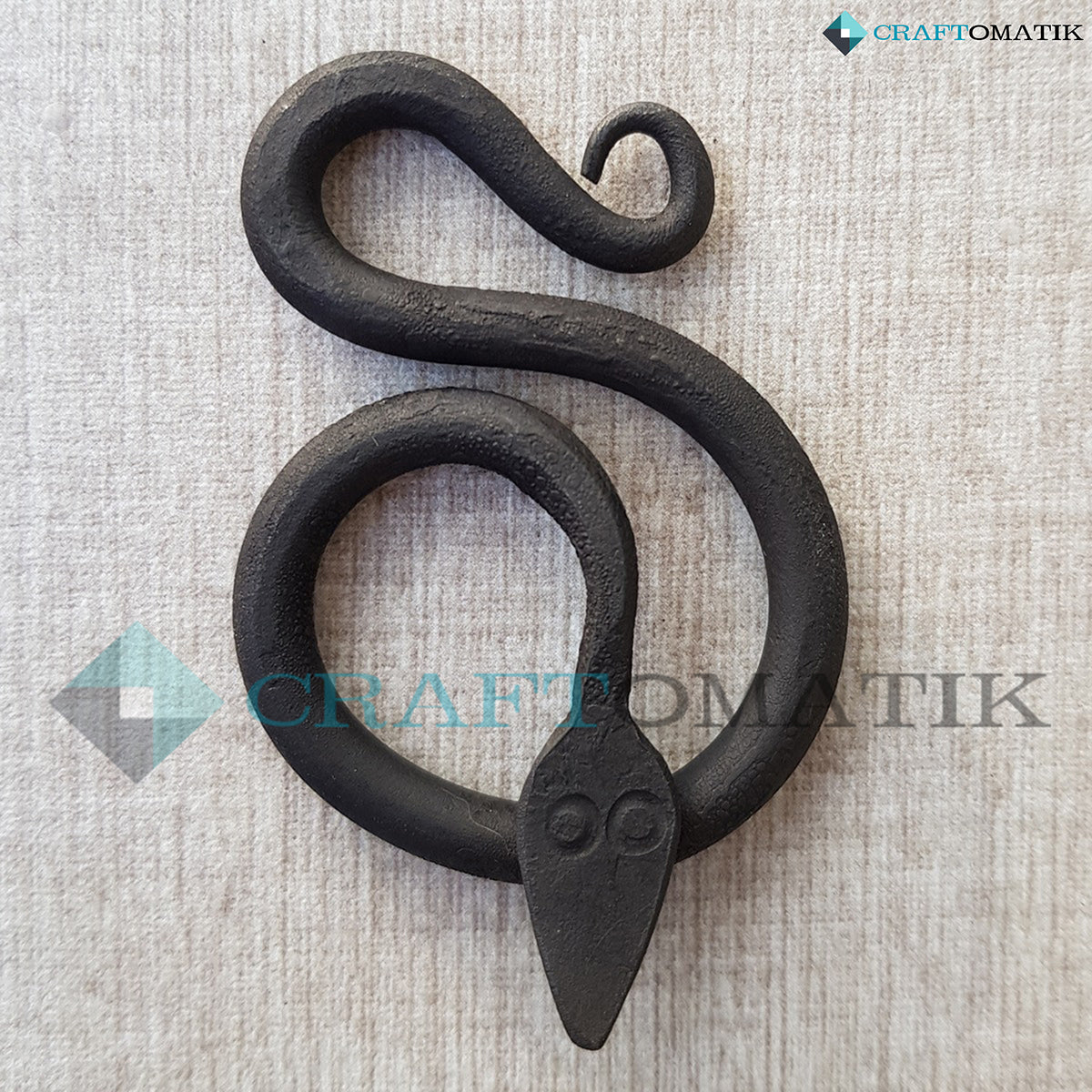 Medieval Amulet | Handmade Viking pendant | Wrought Iron Celtic Locket | Snake shape | HFA07