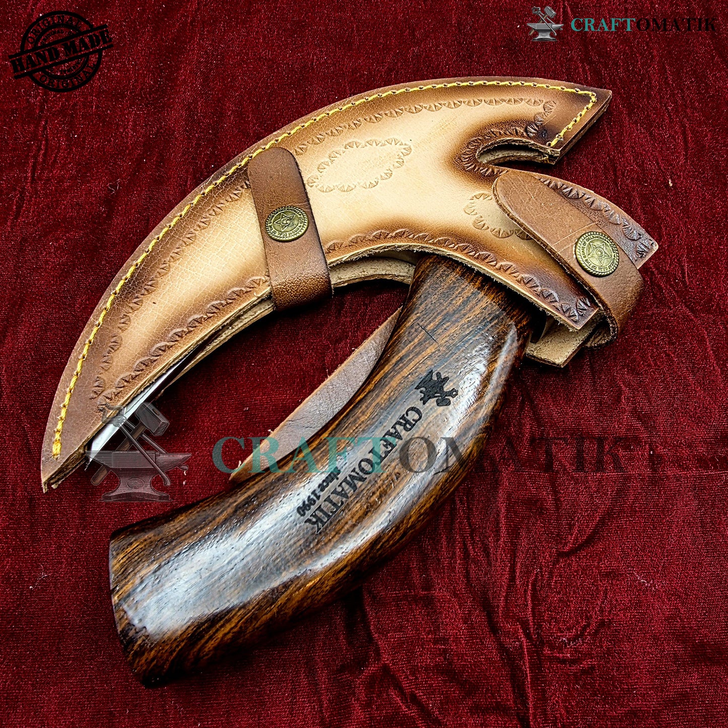 Viking Kitchen Axe | Medieval Butcher Axe | Pizza Axe | Handmade Kitchen and Outdoor Axe | 1045 High Carbon Steel blade | Ash wood handle | Gift Axe | PC03