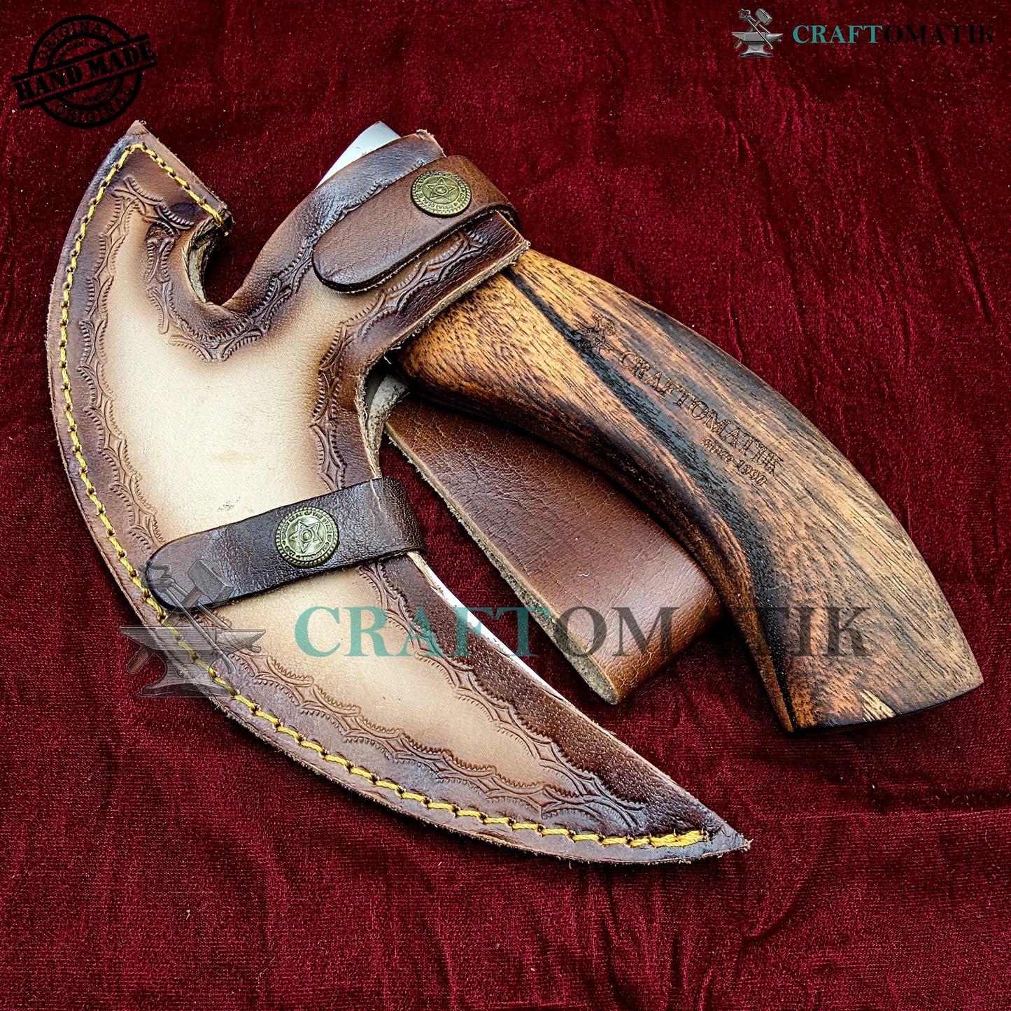 Viking Kitchen Axe | Medieval Butcher Axe | Pizza Axe | Handmade Kitchen and Outdoor Axe | 1045 High Carbon Steel blade | Ash wood handle | Gift Axe | PC04