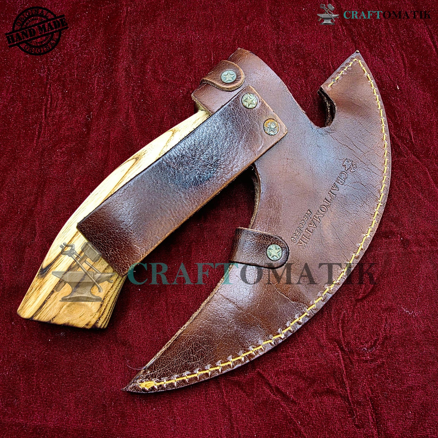 Viking Kitchen Axe | Medieval Butcher Axe | Pizza Axe | Handmade Kitchen and Outdoor Axe | 1045 High Carbon Steel blade | Ash wood handle | Gift Axe | PC05