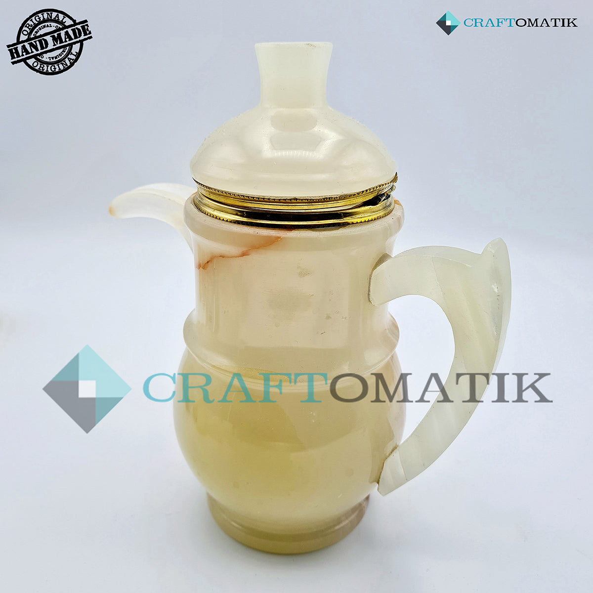 Royal Tea Set | 13 Pcs Pot and Cups | Marble Stone 2.5 kg | Hand made | TS01