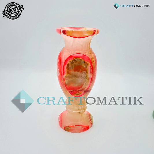 Royal Marble Vase | Flower Pot | Marble Stone 1.1 kg | Hand made | VS01-PK